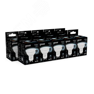 Лампа светодиодная LED 7 Вт 630 лм 4100К софит MR16 нейтральный GU10 AC 220В Black - фото 12