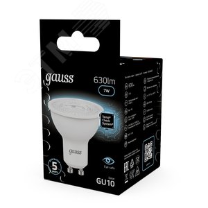 Лампа светодиодная LED 7 Вт 630 лм 4100К софит MR16 нейтральный GU10 AC 220В Black - фото 14