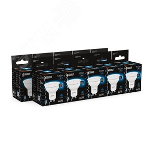 Лампа светодиодная LED 5 Вт 530 лм 6500К софит MR16 холодный GU10 AC 220В Black - фото 13