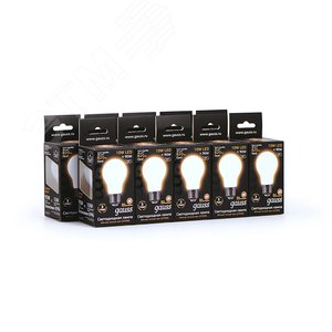 Лампа светодиодная филаментная LED 10 Вт 820 лм 2700К А60 груша теплый E27 AC 220В матовая колба Black Filament 3