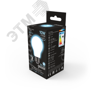 Лампа светодиодная Black LED Filament Шар E14 7W 550lm 2700K step dimmable | 105801107-S | Gauss 3