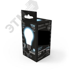 Лампа светодиодная Black LED Filament Шар E14 7W 550lm 2700K step dimmable | 105801107-S | Gauss 4