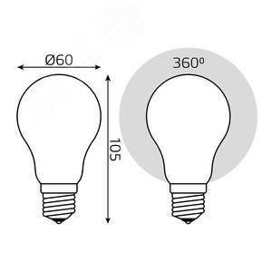 Лампа светодиодная филаментная LED 10 Вт 860 лм 4100К А60 груша нейтральный E27 AC 220В матовая колба Black Filament - фото 7