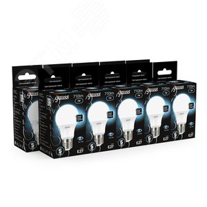 Лампа светодиодная LED 7 Вт 710 лм 4100К А60 груша нейтральный E27 AC 220В Black - фото 12