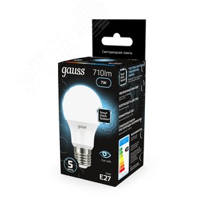 Лампа светодиодная LED 7 Вт 710 лм 4100К А60 груша нейтральный E27 AC 220В Black - фото 13