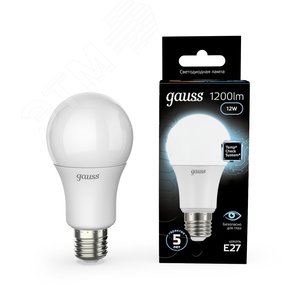 Лампа светодиодная LED 12 Вт 1200 лм 4100К А60 груша нейтральный E27 AC 220В Black - фото 11