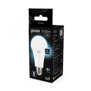 Лампа светодиодная LED 16 Вт 1520 лм 4100К А60 груша нейтральный E27 AC 220В Black 14