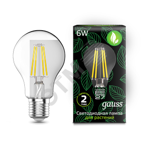 Лампа светодиодная LED-6Вт E27 Fito Filament A60 Gauss (102802906) - Gauss