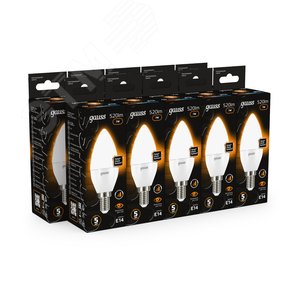 Лампа светодиодная LED 7 Вт 520 лм 3000К свеча теплый E14 AC 220В шаговое диммирование выключателем Black Gauss 3