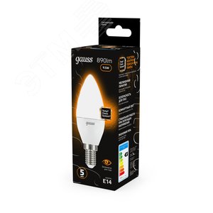 Лампа светодиодная LED 9.5 Вт 890 лм 3000К свеча теплый E14 AC 220В Black - фото 13