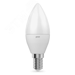 Лампа светодиодная LED 7 Вт 550 Лм 4100К белая E14 Свеча шаг. диммирование Black Gauss (103101207-S) - Gauss