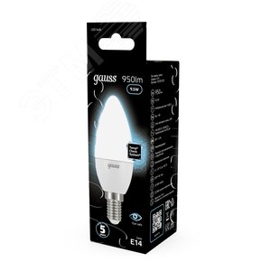 Лампа светодиодная LED 9.5 Вт 950 лм 4100К свеча нейтральный E14 AC 220В Black 14