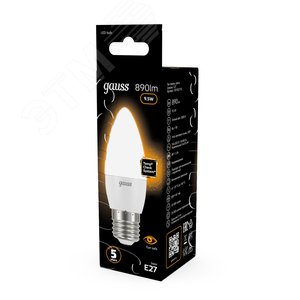 Лампа светодиодная LED 9.5 Вт 890 лм 3000К свеча теплый E27 AC 220В Black - фото 14
