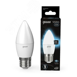 Лампа светодиодная LED 6.5 Вт 550 лм 4100К свеча нейтральный E27 AC 220В Black 11