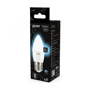 Лампа светодиодная LED 6.5 Вт 550 лм 4100К свеча нейтральный E27 AC 220В Black 14