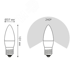 Лампа светодиодная LED 6.5 Вт 550 лм 4100К свеча нейтральный E27 AC 220В Black 16