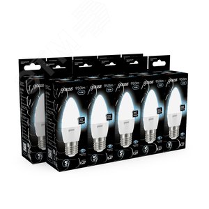 Лампа светодиодная LED 9.5 Вт 950 лм 4100К свеча нейтральный E27 AC 220В Black 12