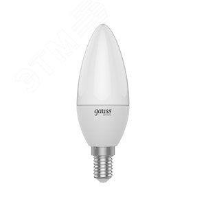 Лампа светодиодная LED 5.5 Вт400 Лм 3000К теплая E14 Свеча Basic Gauss (1033116) - Gauss