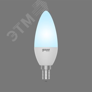 Лампа светодиодная LED 5.5 Вт420 Лм 4100К белая E14 Свеча Basic Gauss (1033126) - фото 2