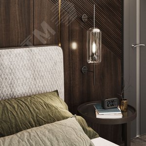 Лампа светодиодная филаментная LED 7 Вт 580 лм 4100К свеча нейтральный E14 AC 220В шаговое диммирование выключателем Black Filament Gauss 6