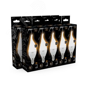 Лампа светодиодная LED 9.5 Вт 890 лм 3000К свеча на ветру теплый E14 AC 220В Black 12