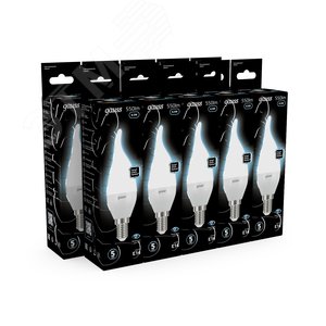 Лампа светодиодная LED 6.5 Вт 550 лм 4100К свеча на ветру нейтральный E14 AC 220В Black 12