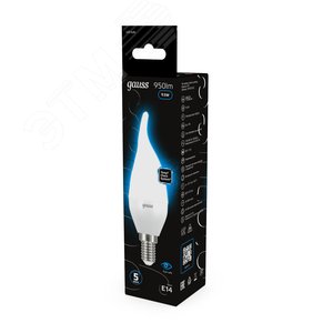 Лампа светодиодная LED 9.5 Вт 950 Лм 6500К холодная E14 Свеча на ветру Black Gauss (104101310) - фото 15