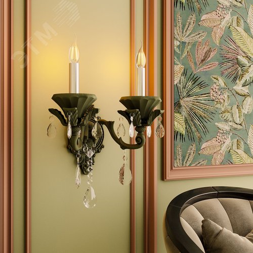 Лампа светодиодная филаментная LED 5 Вт 420 лм 2700К свеча на ветру теплый E14 AC 220В прозрачная колба Black Filament 14