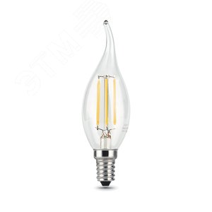 Лампа светодиодная LED 5 Вт 450 Лм 4100К белая Е14 Свеча на ветру диммируемая Filament Gauss (104801205-D) - Gauss