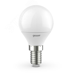 Лампа светодиодная LED 6.5 Вт 550 лм 4100К шар P45 нейтральный E14 AC 220В Black