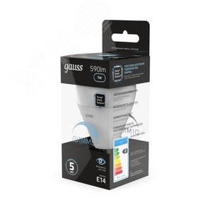 Лампа светодиодная LED 7 Вт 590 лм 4100К шар P45 нейтральный E14 AC 220В диммируемая Black 4