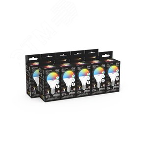 Лампа светодиодная LED 6 Вт 440 лм RGBW шар P45 E14 AC 220В RGBW и диммирование от пульта Black 3