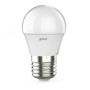 Лампа светодиодная LED 6.5 Вт 520 лм 3000К шар P45 теплый E27 AC 220В Black