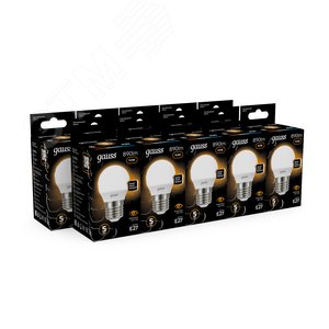 Лампа светодиодная LED 9.5 Вт 890 лм 3000К шар P45 теплый E27 AC 220В Black 12