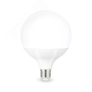 Лампа светодиодная LED 22 Вт 1800 лм 3000К шар G125 теплый E27 AC 220В Black