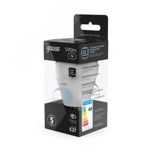 Лампа светодиодная LED 7 Вт 590 лм 4100К шар P45 нейтральный E27 AC 220В диммируемая Black 4