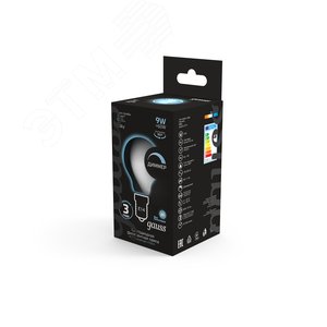 Лампа Filament Шар 9W 610lm 4100К Е14 milky диммируемая LED 1/10/50 | 105201209-D | Gauss - фото 4