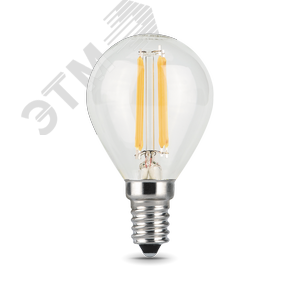 Лампа светодиодная Black LED Filament Шар E14 7W 550lm 2700K step dimmable | 105801107-S | Gauss