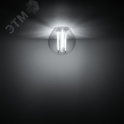 Лампа светодиодная филаментная LED 11 Вт 830 лм 4100К шар P45 нейтральный E14 AC 220В прозрачная колба Black Filament 16