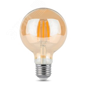 Лампа светодиодная LED 6 Вт 620 Лм 2400К Е27 G95 golden диммируемая Filament Gauss (105802006-D) - Gauss