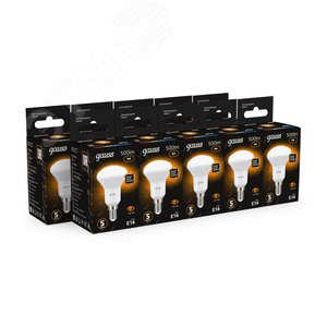 Лампа светодиодная LED 6 Вт 500 лм 3000К грибок R50 теплый E14 AC 220В Black 12