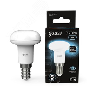 Лампа светодиодная LED 4 Вт 370 Лм 4100К белая Е14 R39 Black Gauss (106001204) - фото 11