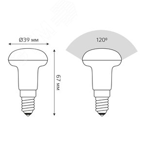 Лампа светодиодная LED 4 Вт 370 Лм 4100К белая Е14 R39 Black Gauss (106001204) - фото 16
