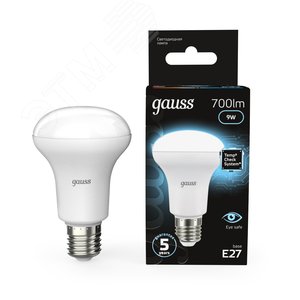 Лампа светодиодная LED 9 Вт 700 лм 4100К грибок R63 нейтральный E27 AC 220В Black 11