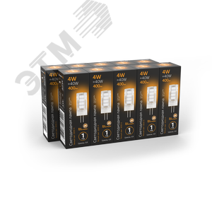Лампа светодиодная LED 4 Вт 400 Лм 2700К теплая G4 капсула 220 В керамика Black Gauss 4
