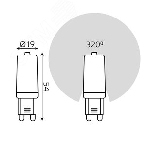 Лампа светодиодная LED 5 Вт 520 Лм 4100К белая G9 капсула 220 В керамика Black Gauss (107309205) - фото 6