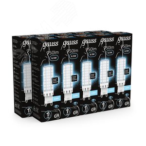 Лампа светодиодная LED 6.5 Вт 770 Лм 4100К белая G9 капсула 220 В керамика Black Gauss (107309206) - фото 3