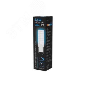 Лампа светодиодная LED 5.5 Вт580 Лм 6500К AC185-265V холодная G9 капсула керамика диммируемая Black Gauss (107309355-D) - фото 6