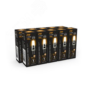 Лампа светодиодная LED 2 Вт 190 Лм 2700К теплая G4 капсула 220 В силикон Black Gauss (107707102) - фото 3