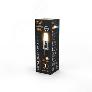Лампа светодиодная LED 2 Вт 190 Лм 2700К теплая G4 капсула 220 В силикон Black Gauss (107707102) - фото 4